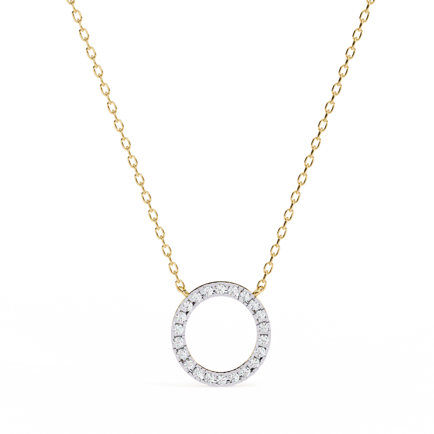 Joanne – Pavé Diamond Halo Pendant