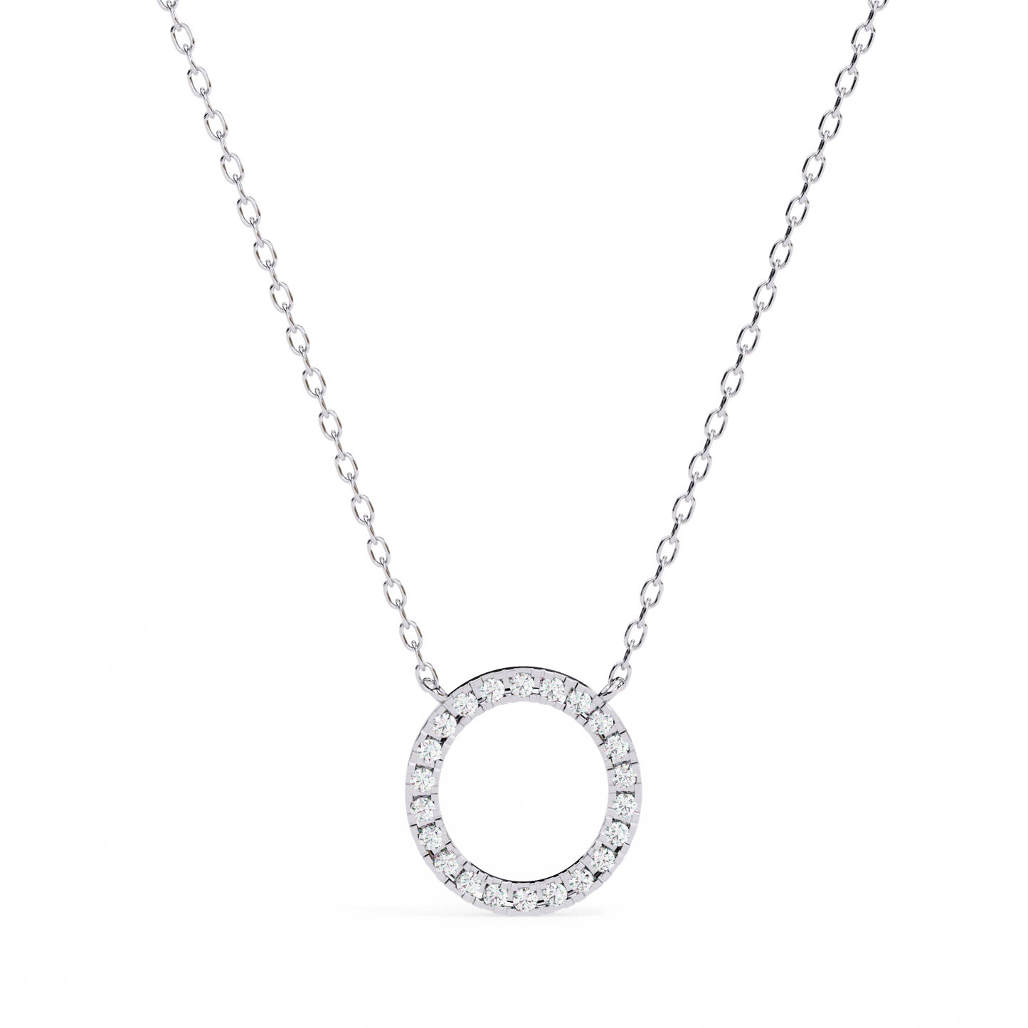 Joanne – Pavé Diamond Halo Pendant