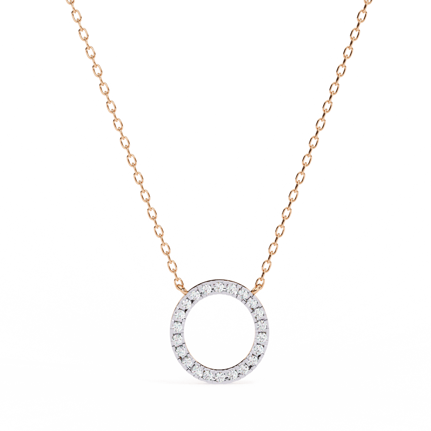 Joanne – Pavé Diamond Halo Pendant