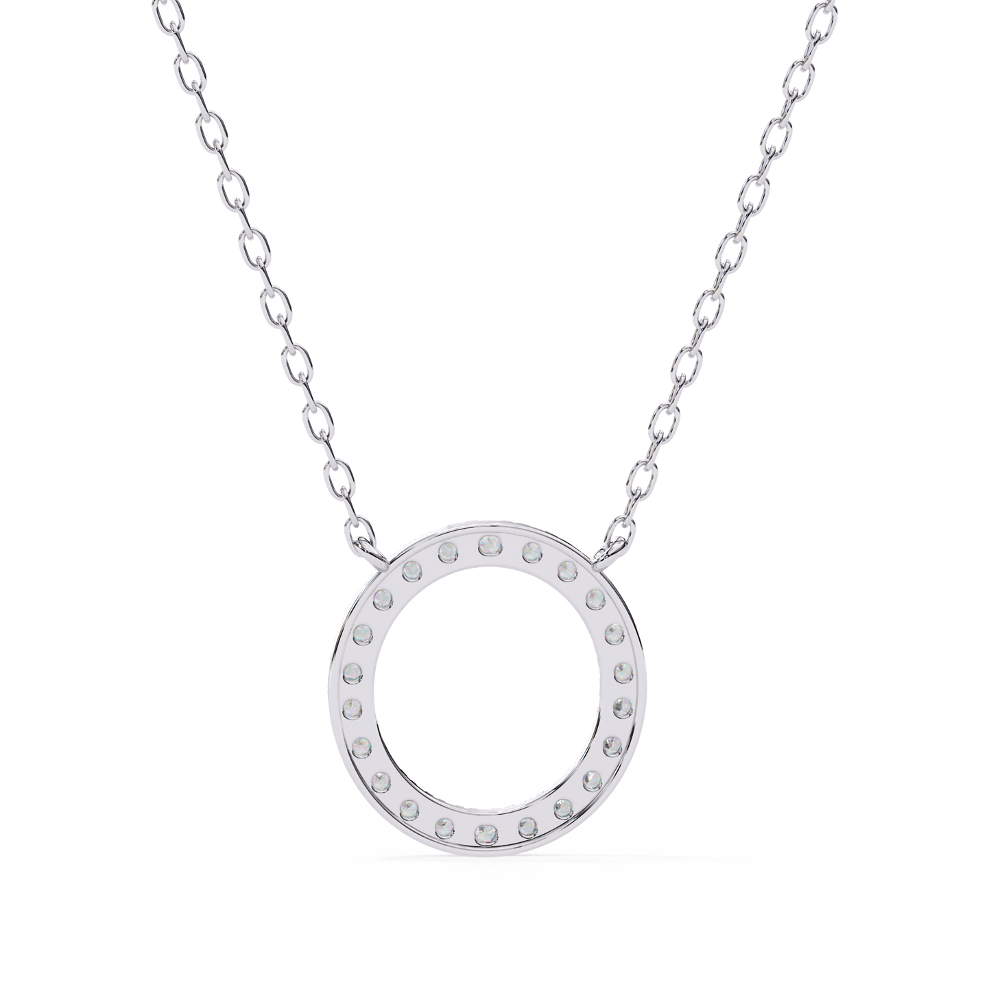 Joanne – Pavé Diamond Halo Pendant