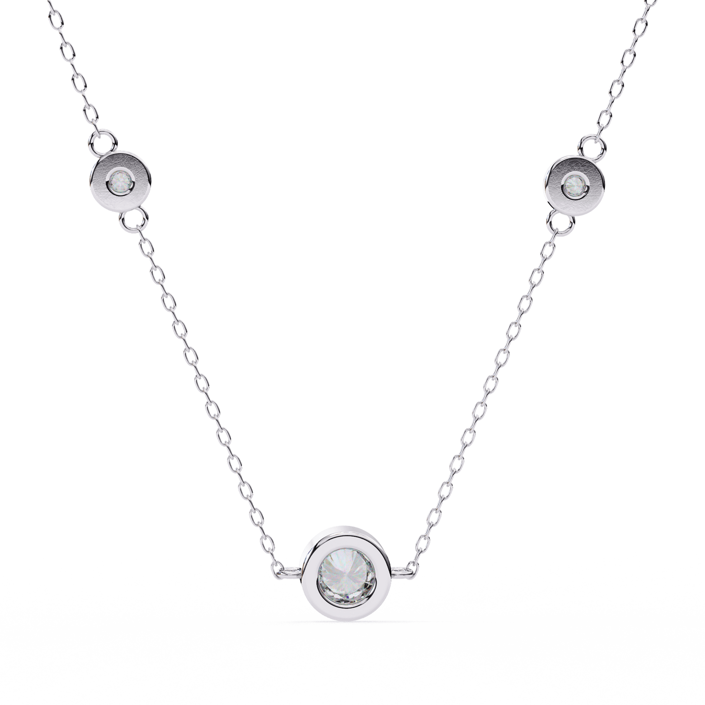 Joy – Triple Bezel-Set Diamond Accent Pendant