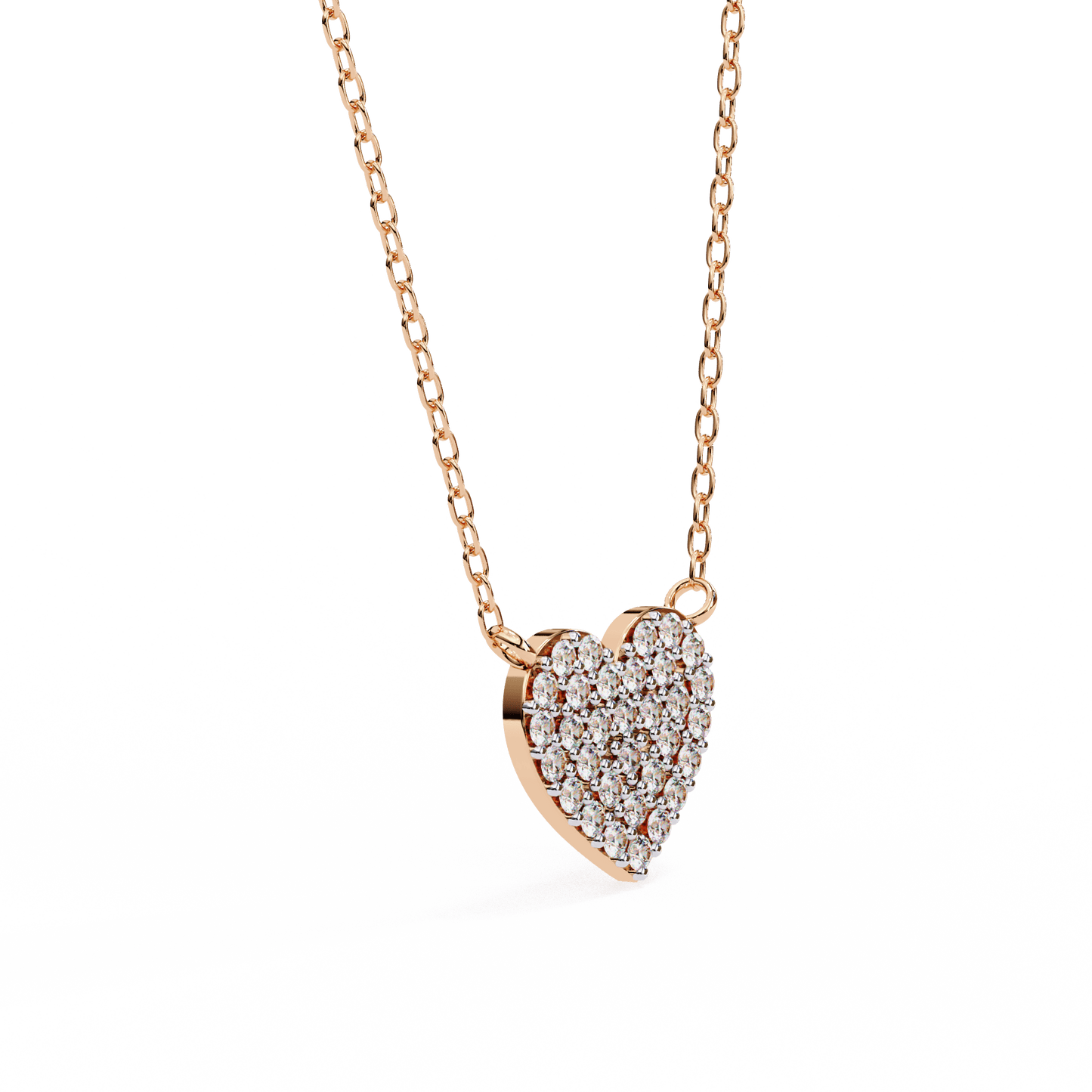 Kaitlyn – Pave Heart Diamond Pendant