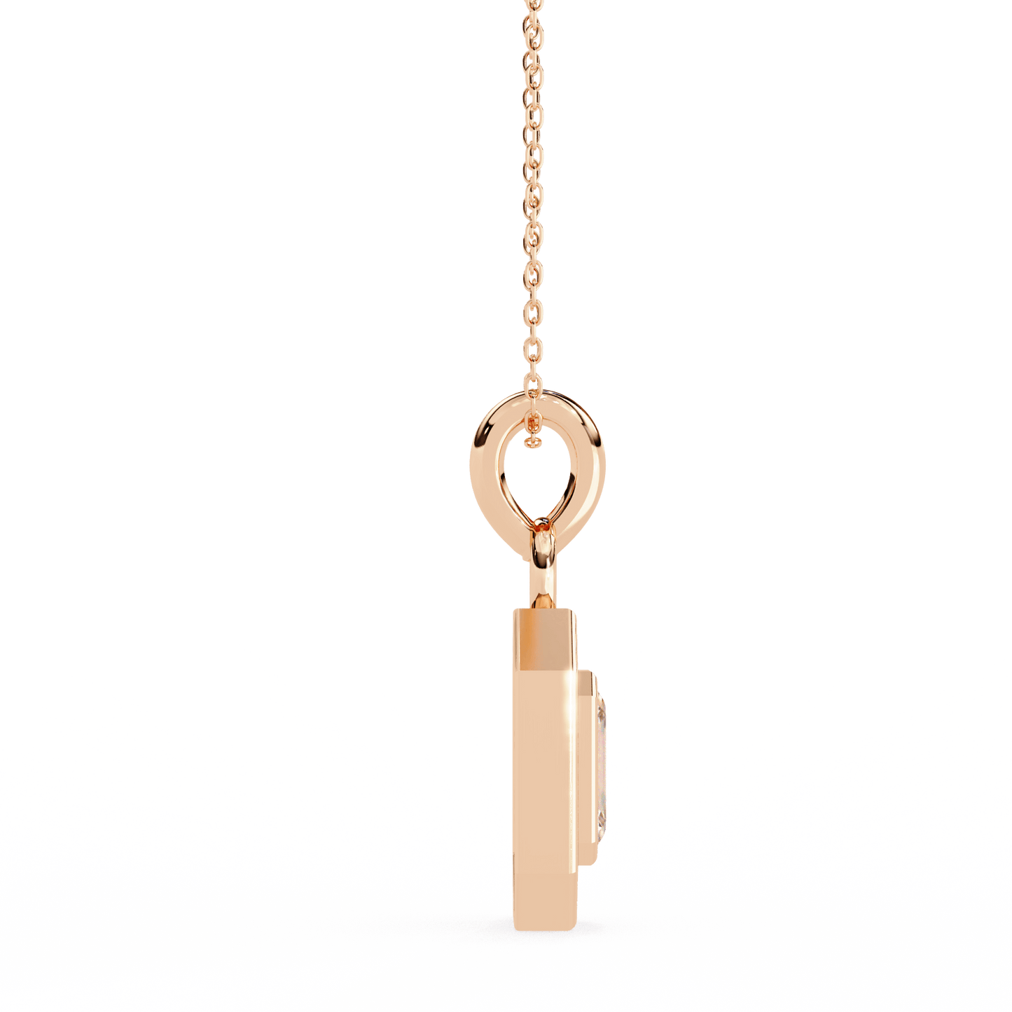 Lauren – Emerald-Cut Halo Pendant
