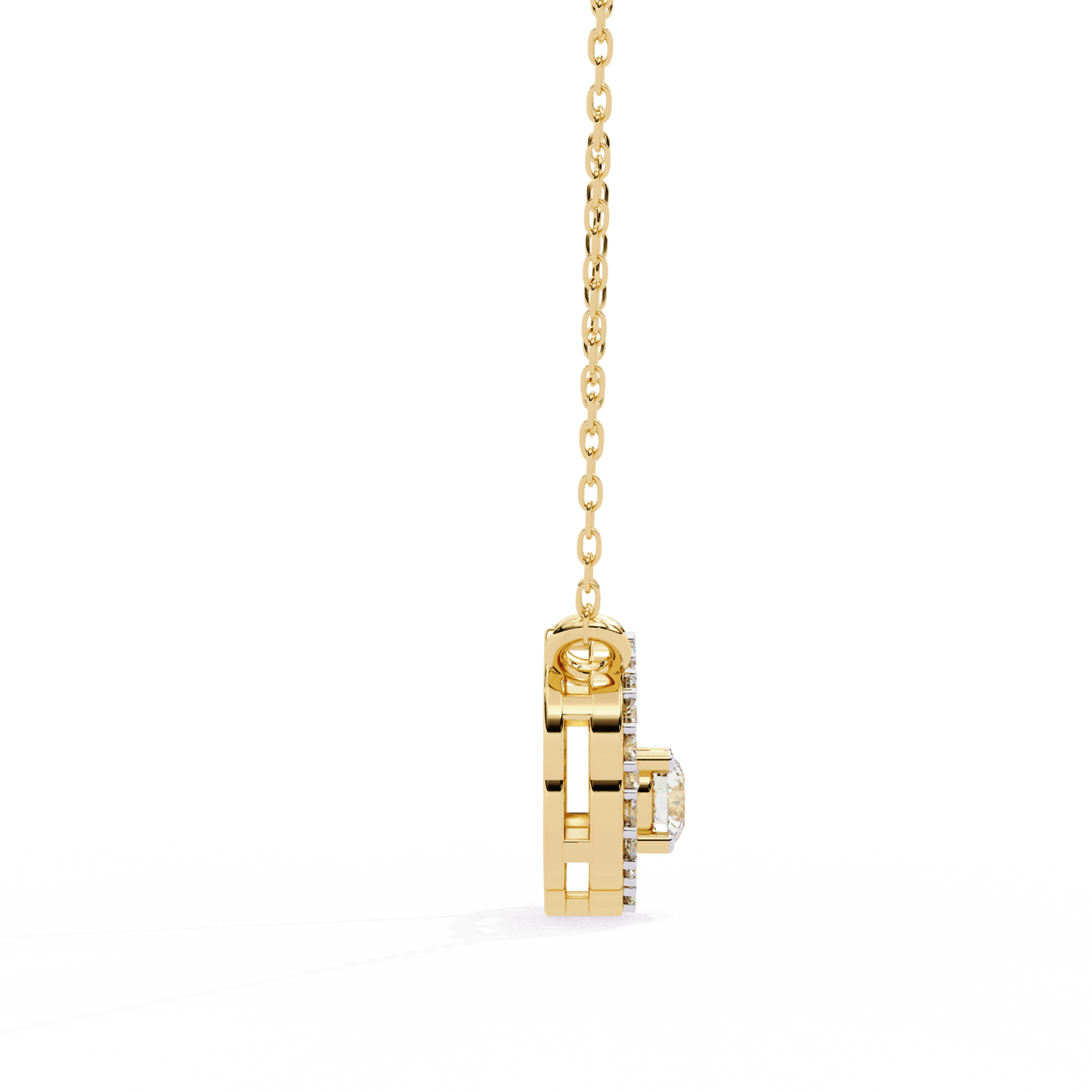 Marcia – Petal Halo Accent Diamond Pendant