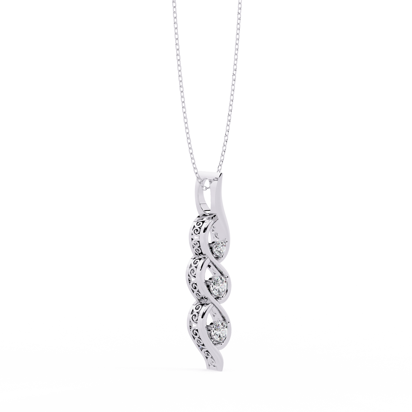 Adana – Tranquil Flow Diamond Pendant
