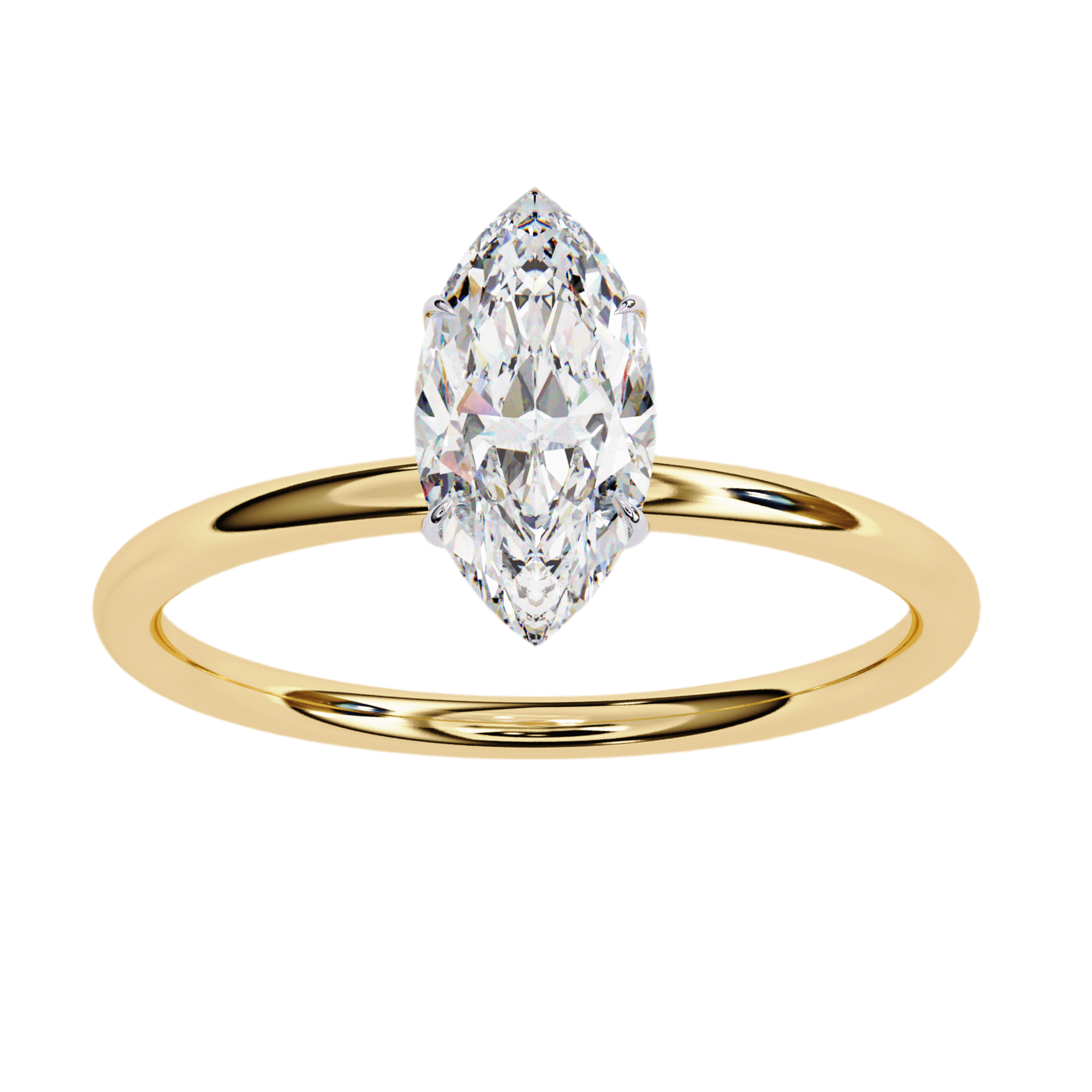 Hazel — Marquise cut lab grown and natural diamond engagement ring — solitaire — Carat House