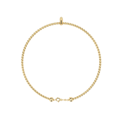 Parisa – Twisted Gold Bangle with Diamond Accent