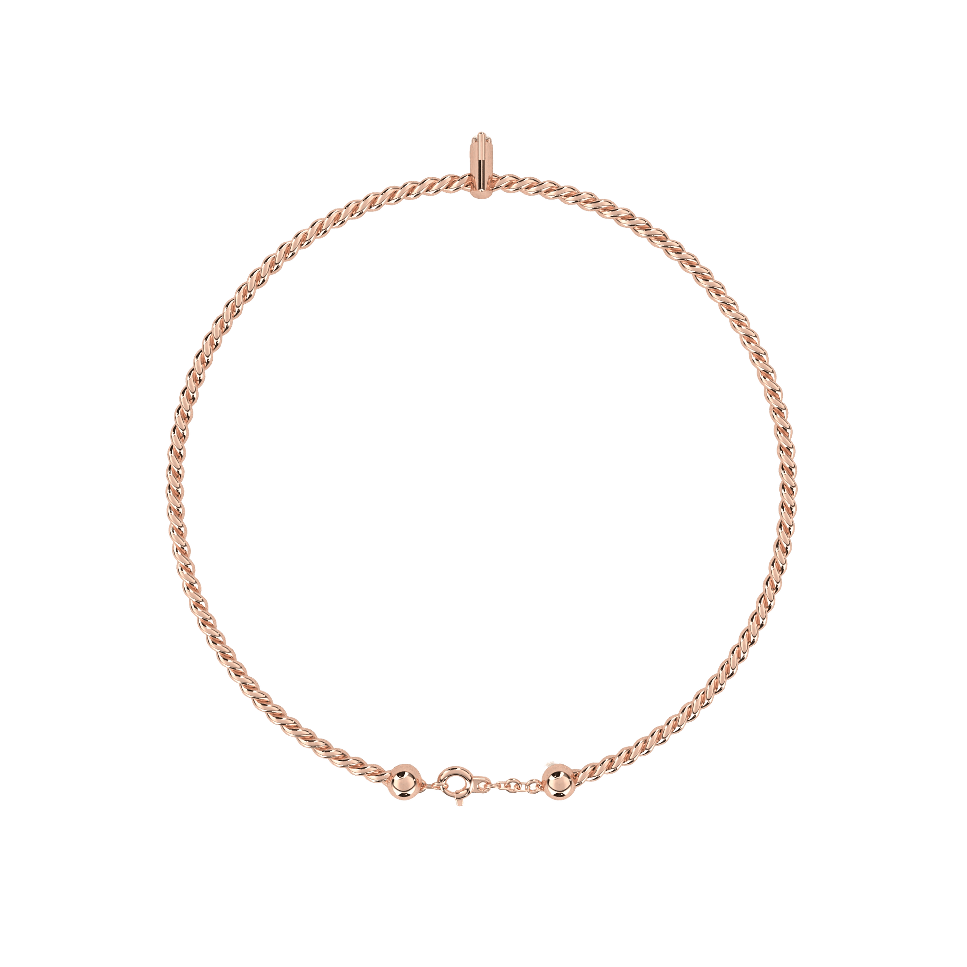 Twisted gold bangle by Carat House Dubai featuring diamond accents, elegant jewelry with intricate design and sparkling detail.