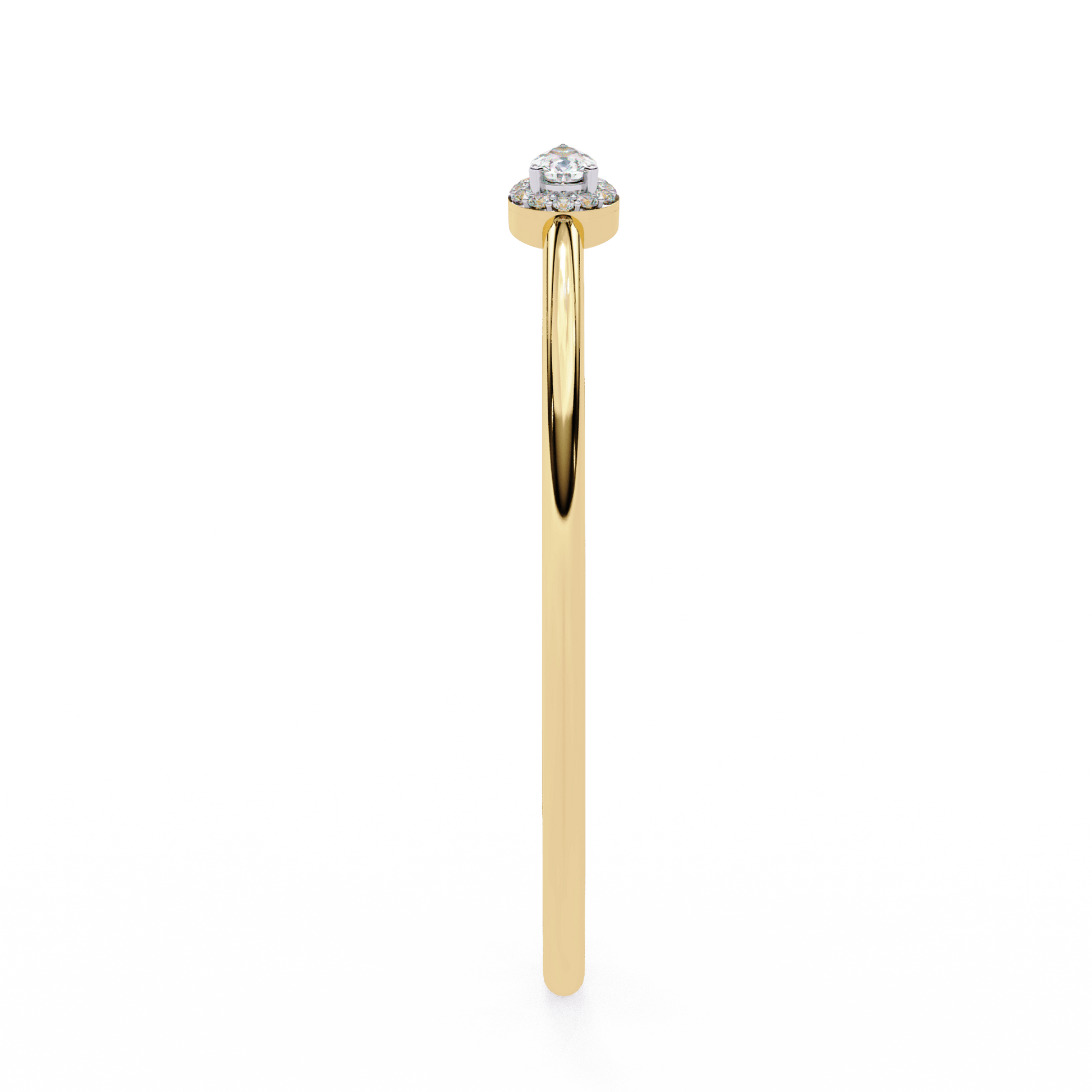 Pear-cut diamond halo bangle by Carat House Dubai featuring a sparkling diamond-encrusted design and elegant craftsmanship.