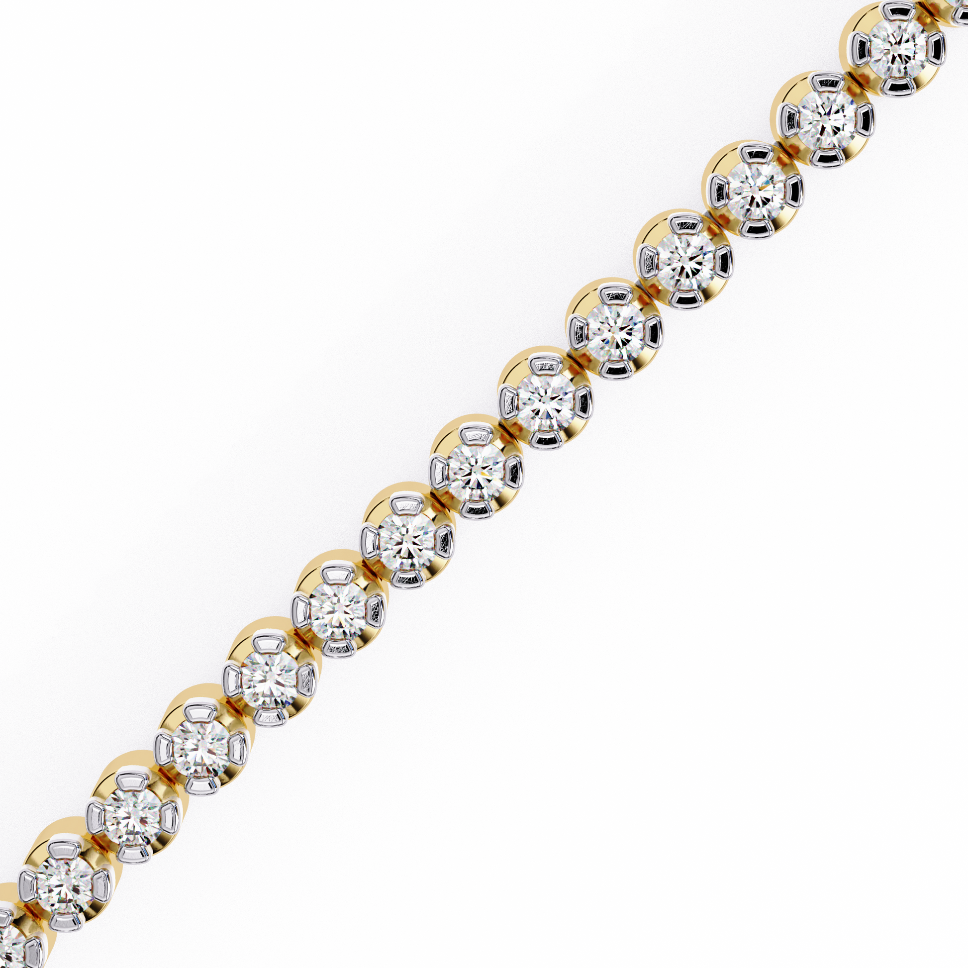 Elegant Tricia Sculpted Claw Tennis Bracelet by Carat House Dubai featuring sparkling gemstones and intricate metalwork.