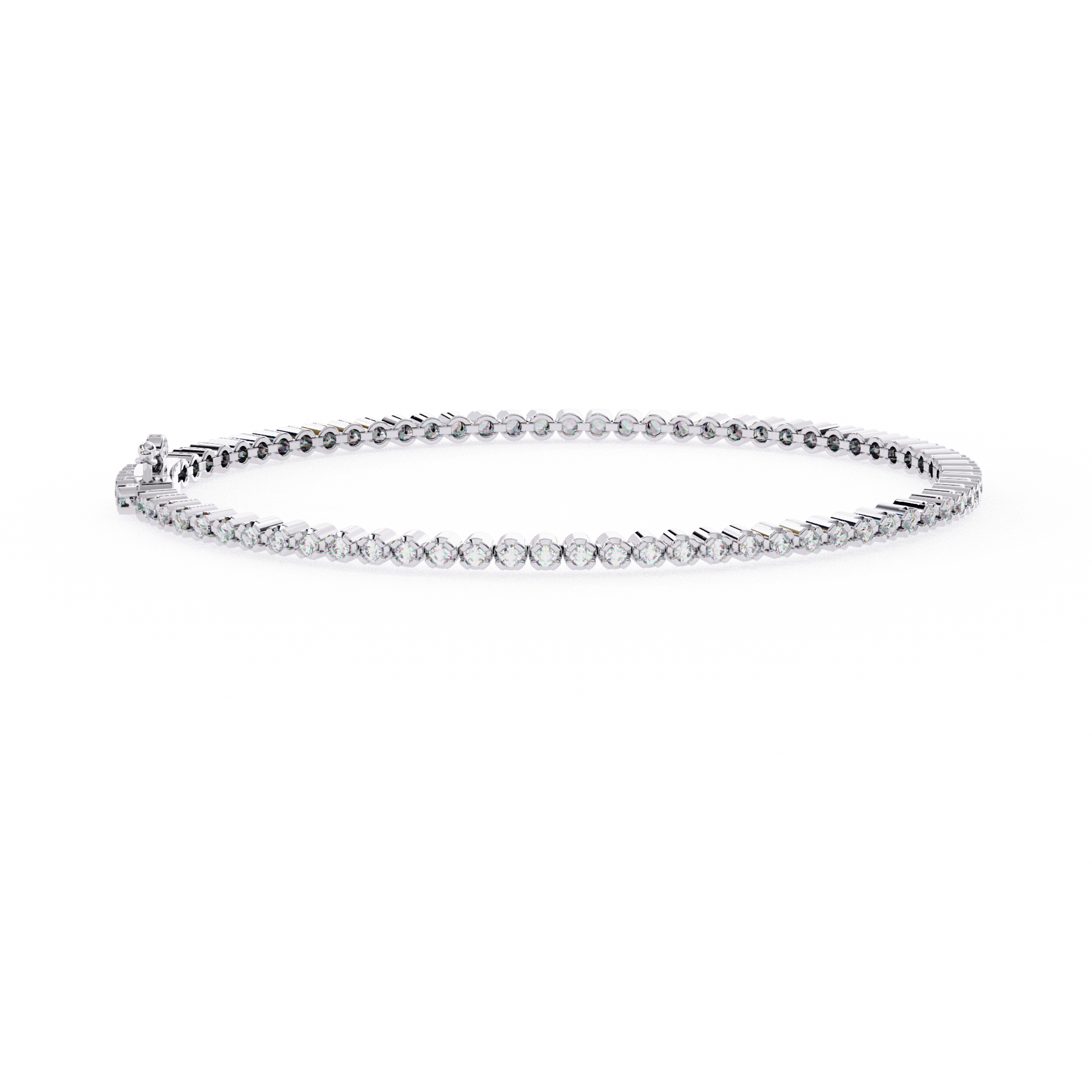 Tricia – The Sculpted Claw Tennis Bracelet — diamond tennis bracelet — lab grown diamond and natural diamond — 18k white gold — Carat House