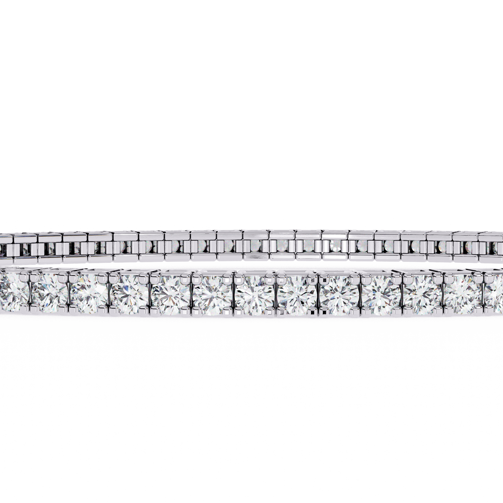 Hibana- 1.8mm Prong-Set Round Diamond Tennis Bracelet — diamond tennis bracelet — lab grown diamond and natural diamond — 18k white gold — Carat House