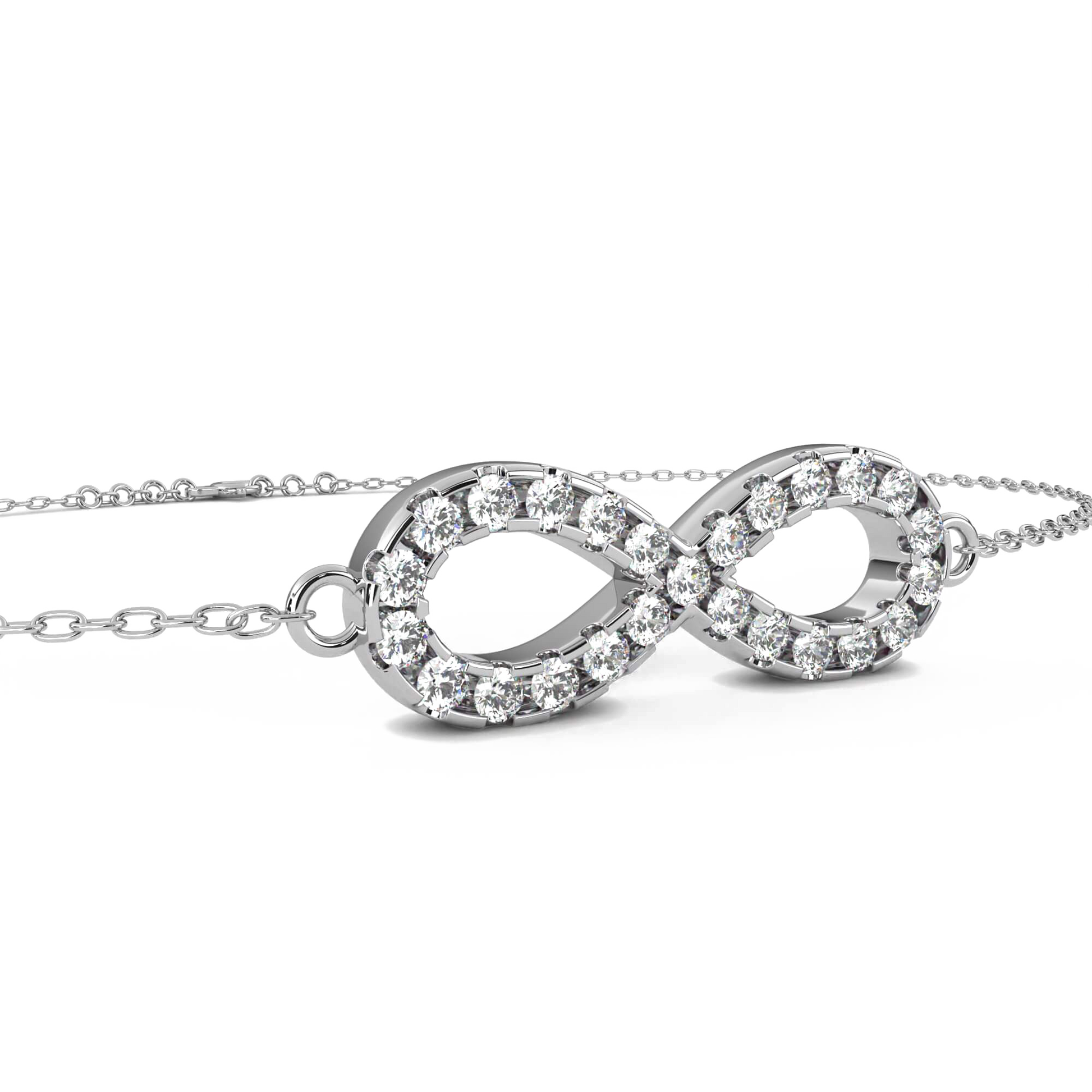 Diamond eternity pendant bracelet from Carat House Dubai featuring a sleek design with sparkling diamonds on a delicate chain.