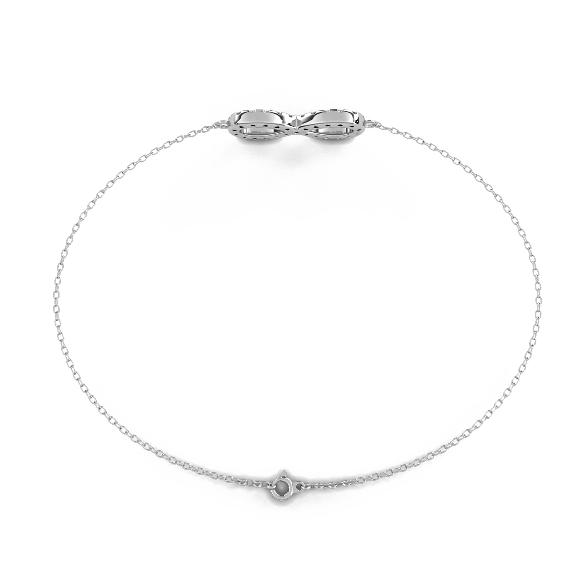 Selene – Diamond Eternity Pendant Bracelet — diamond bracelet — lab grown diamond and natural diamond — 18k white gold — Carat House