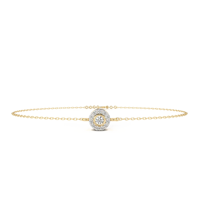 Teresa - Bezel-Set Halo Diamond Bracelet