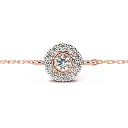 Teresa - Bezel-Set Halo Diamond Bracelet