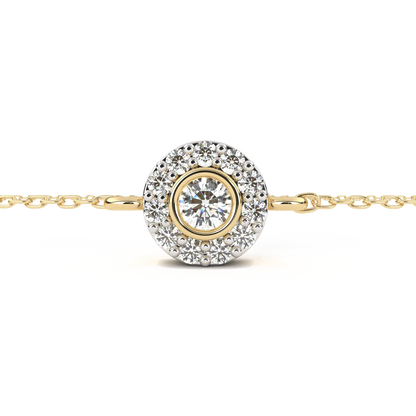 Teresa - Bezel-Set Halo Diamond Bracelet
