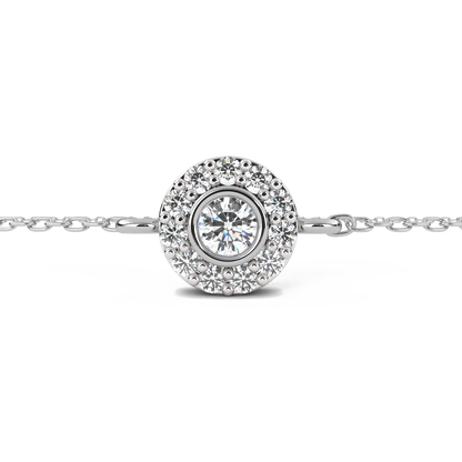 Teresa - Bezel-Set Halo Diamond Bracelet