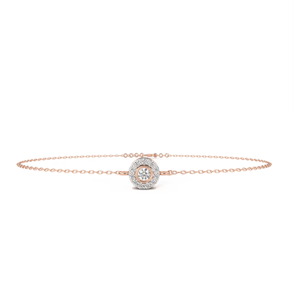 Teresa - Bezel-Set Halo Diamond Bracelet