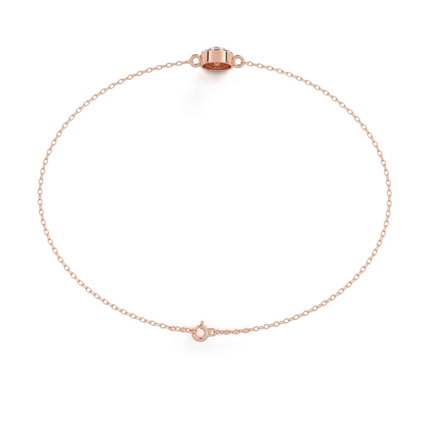 Teresa - Bezel-Set Halo Diamond Bracelet