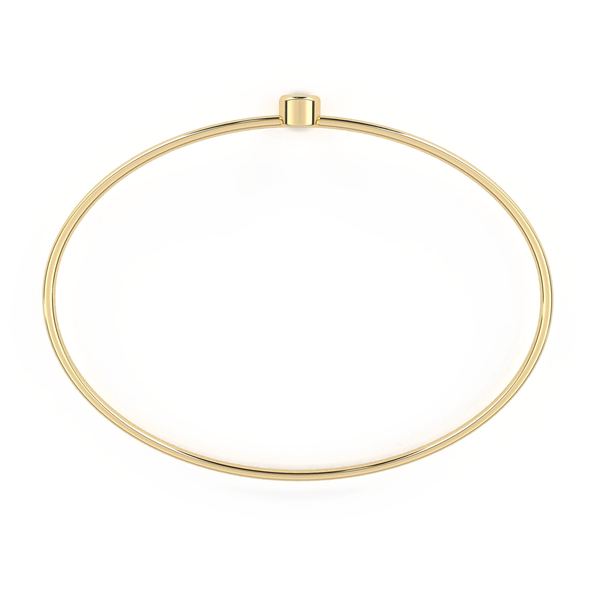 Bezel set diamond bangle by Carat House Dubai featuring sparkling diamonds and sleek gold design.