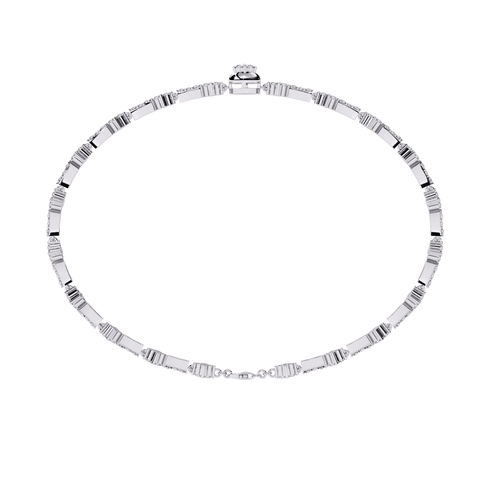 Vasiliki round diamond motif bracelet by Carat House Dubai featuring sparkling diamond accents on a delicate gold chain
