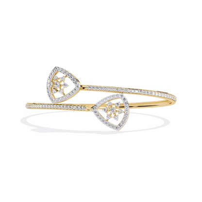 Sonya – Pavé Cluster Open Bangle