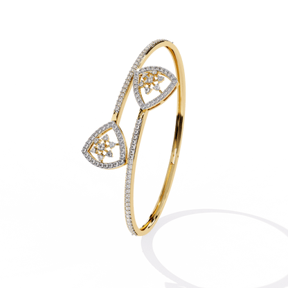 Sonya – Pavé Cluster Open Bangle