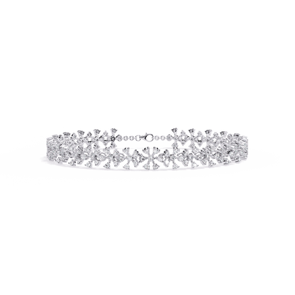 Serena – Floral Motif Diamond Bracelet