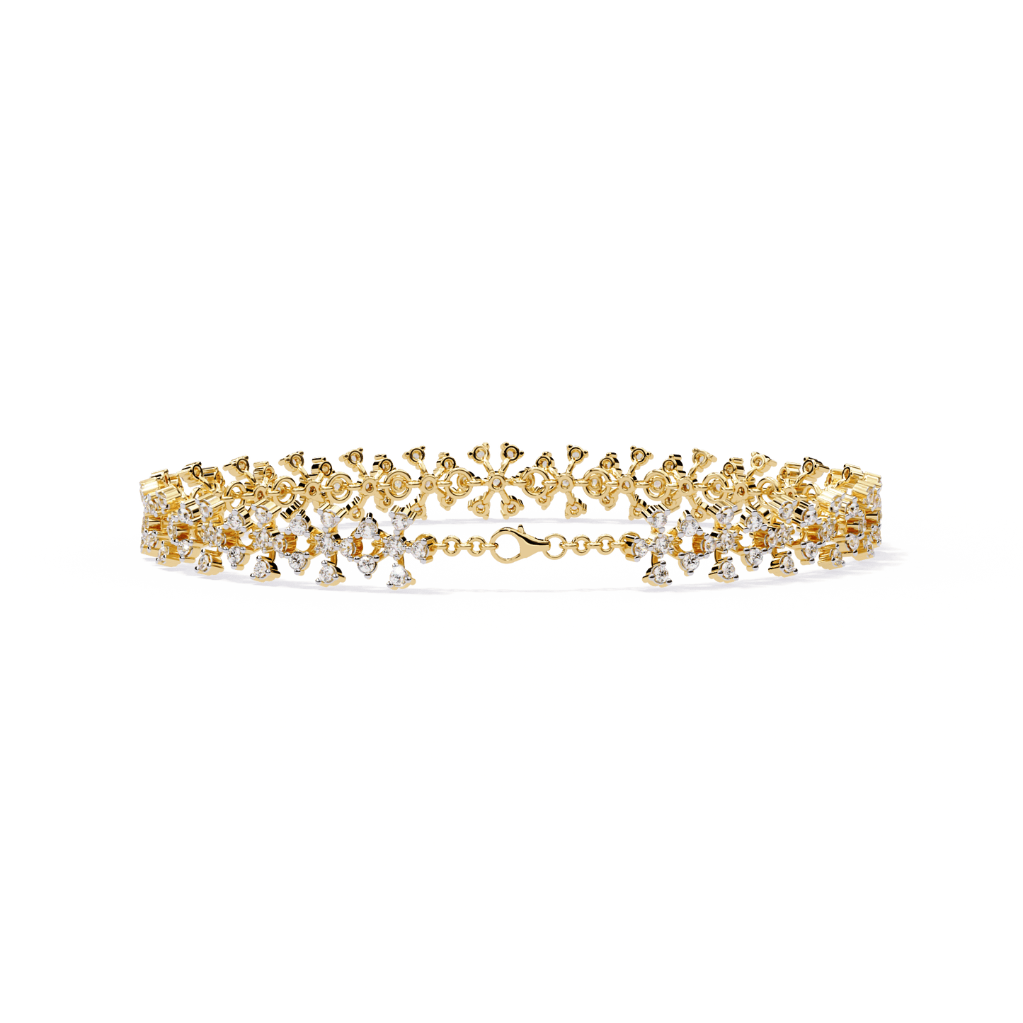 Serena – Floral Motif Diamond Bracelet