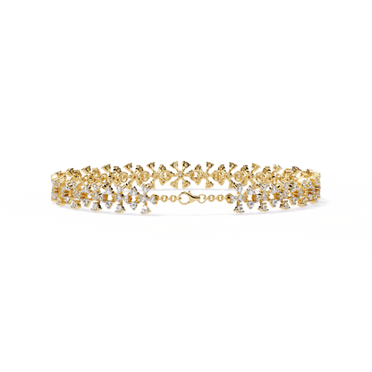 Serena – Floral Motif Diamond Bracelet