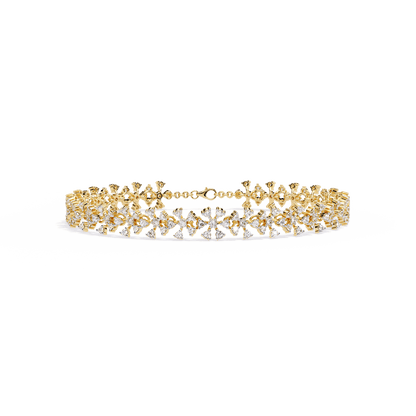 Serena – Floral Motif Diamond Bracelet