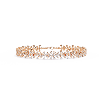 Serena – Floral Motif Diamond Bracelet