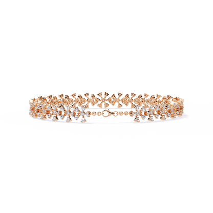 Serena – Floral Motif Diamond Bracelet
