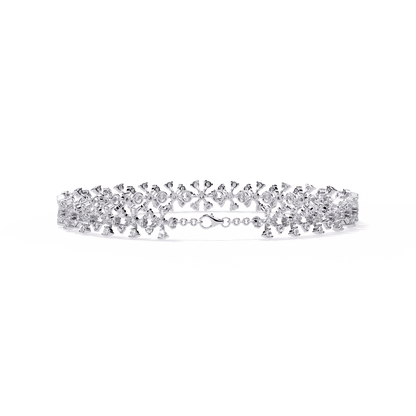 Serena – Floral Motif Diamond Bracelet