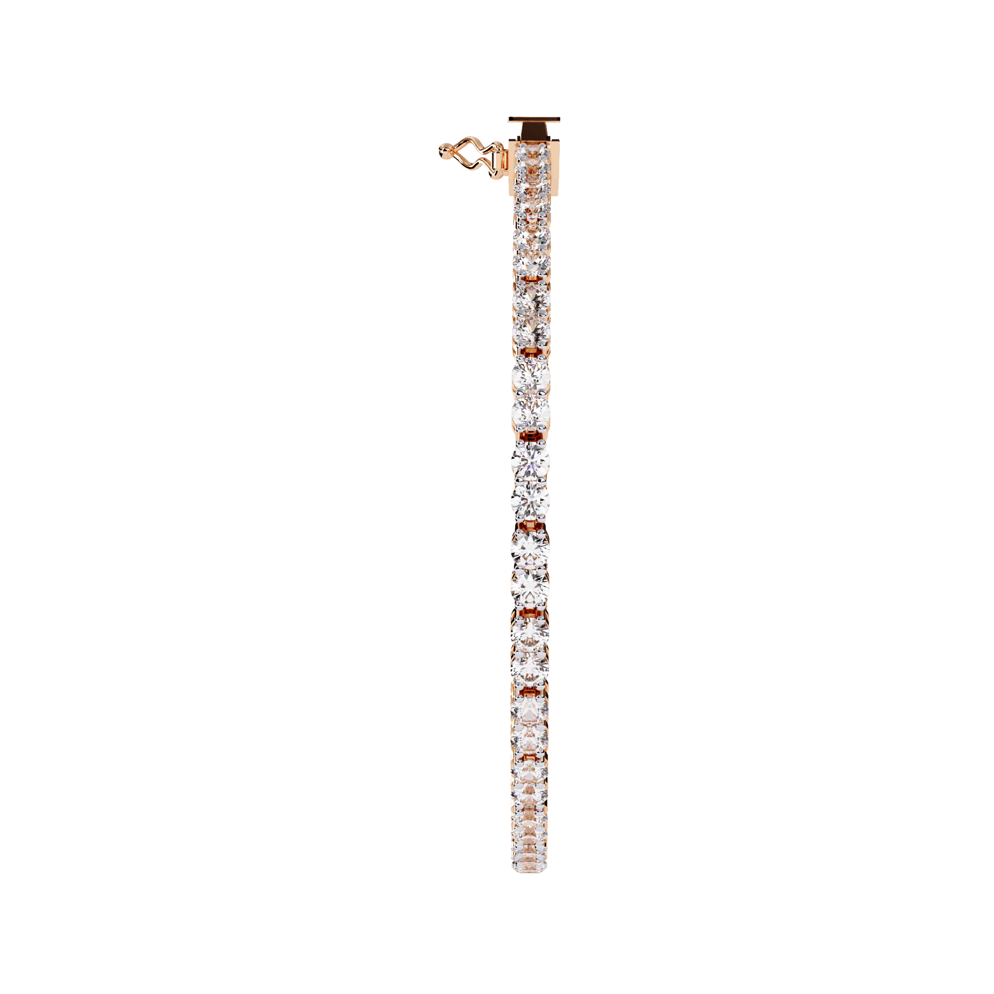 Carat House Dubai Viola 2.7mm double round diamond tennis bracelet with sparkling diamonds on a sleek silver chain.