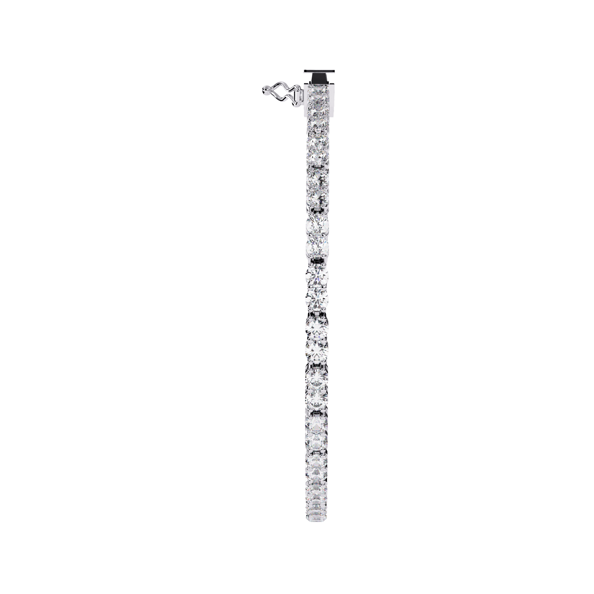 Carat House Dubai Viola 2.7mm double round diamond tennis bracelet with sparkling diamonds on a sleek silver chain.