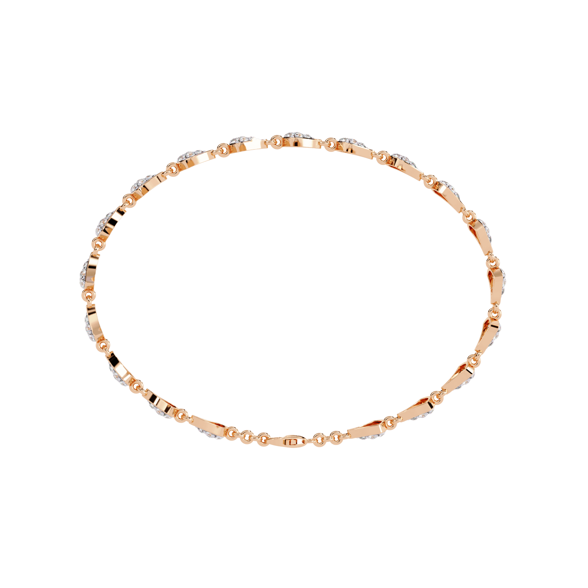 Trynette Pavé Petal Diamond Bracelet by Carat House Dubai featuring sparkling diamond accents on a delicate bracelet.