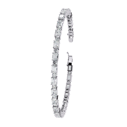 Zola – Alternating Emerald and Round Diamond Tennis Bangle