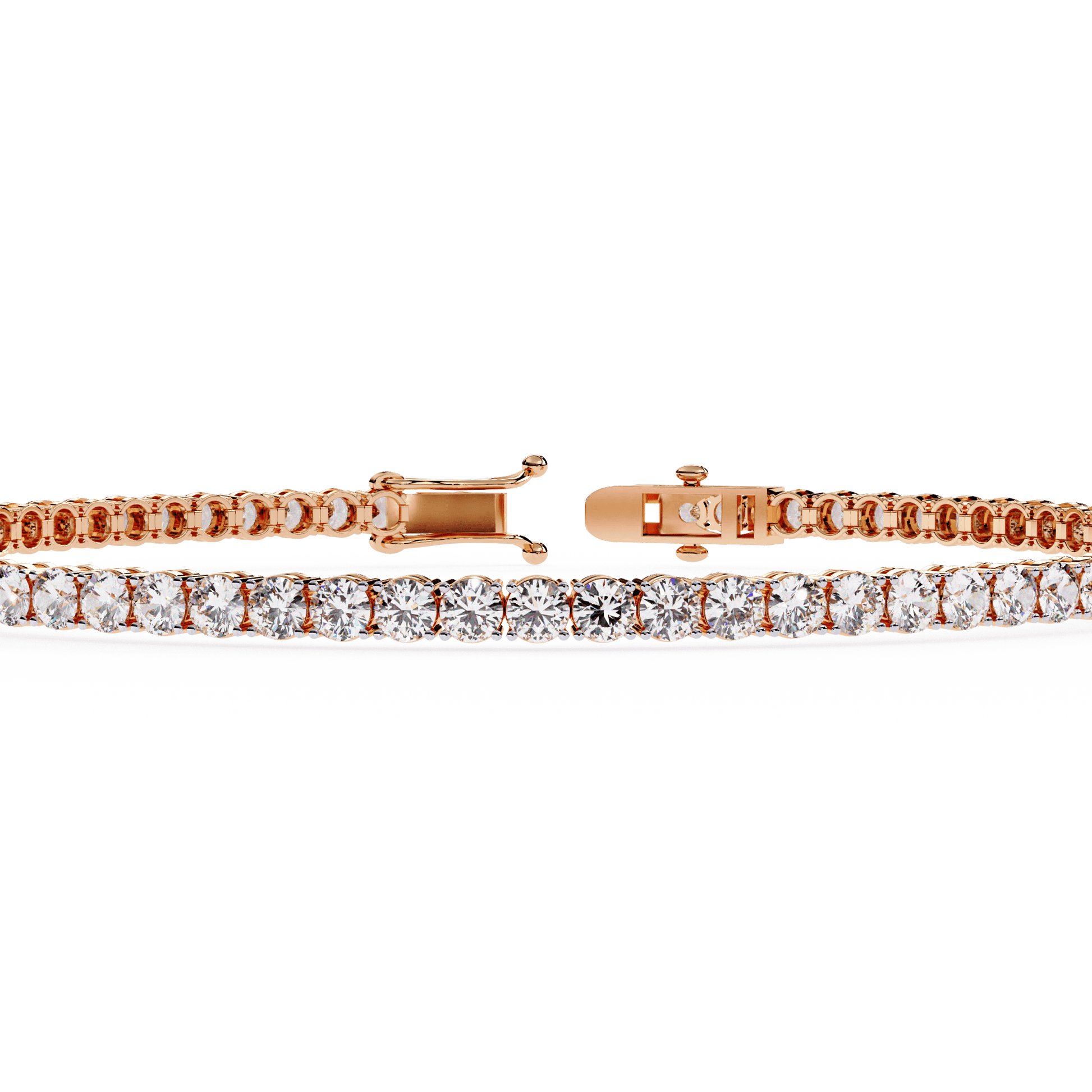 Carat House Dubai Tamara classic 2.5mm round diamond tennis bracelet with sparkling diamonds and elegant design.