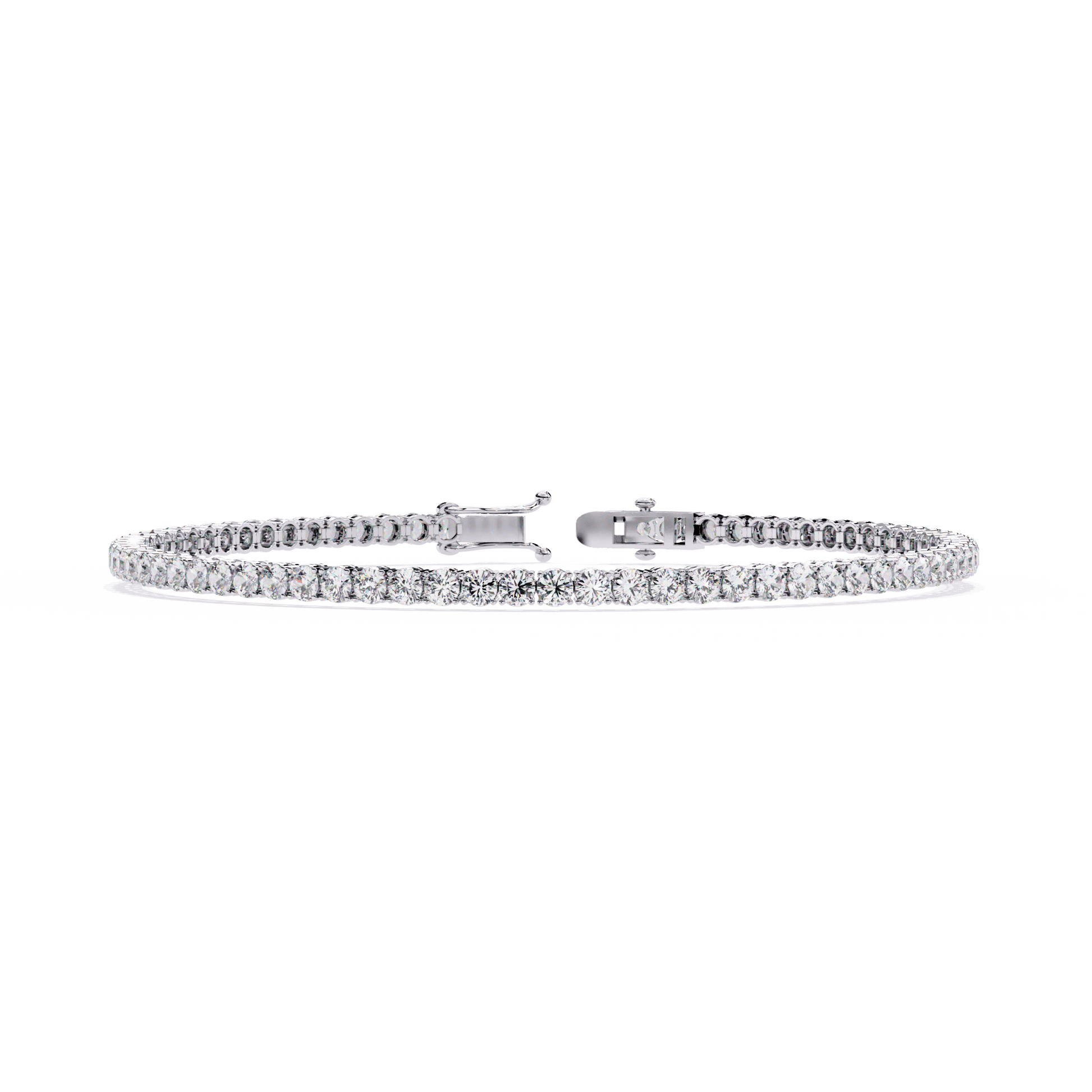 Tamara – Classic 2.5mm Round Diamond Tennis Bracelet — diamond tennis bracelet — lab grown diamond and natural diamond — 18k white gold — Carat House