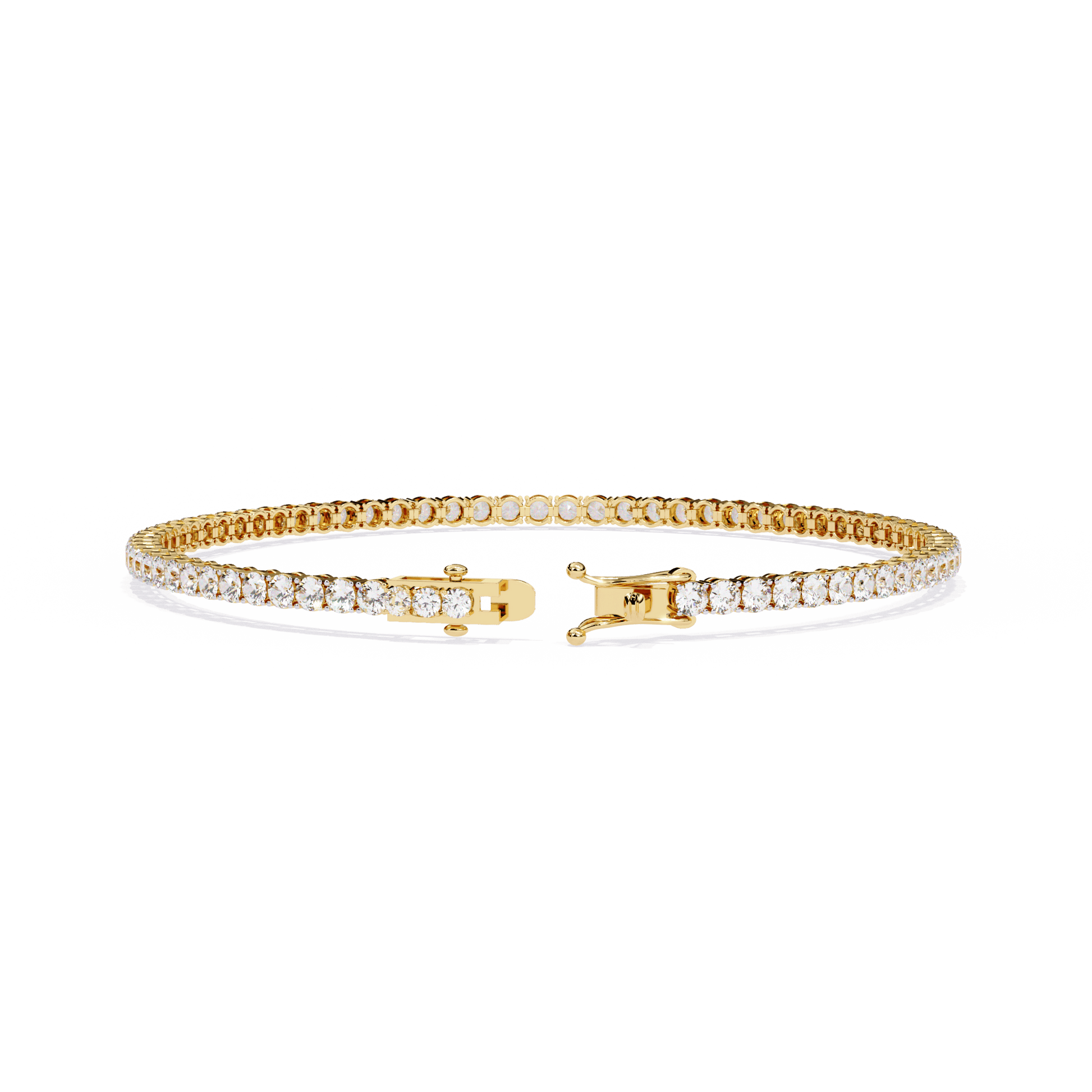 Tamara Classic 2.5mm round diamond tennis bracelet by Carat House Dubai, showcasing a sleek, elegant design with sparkling diamonds.