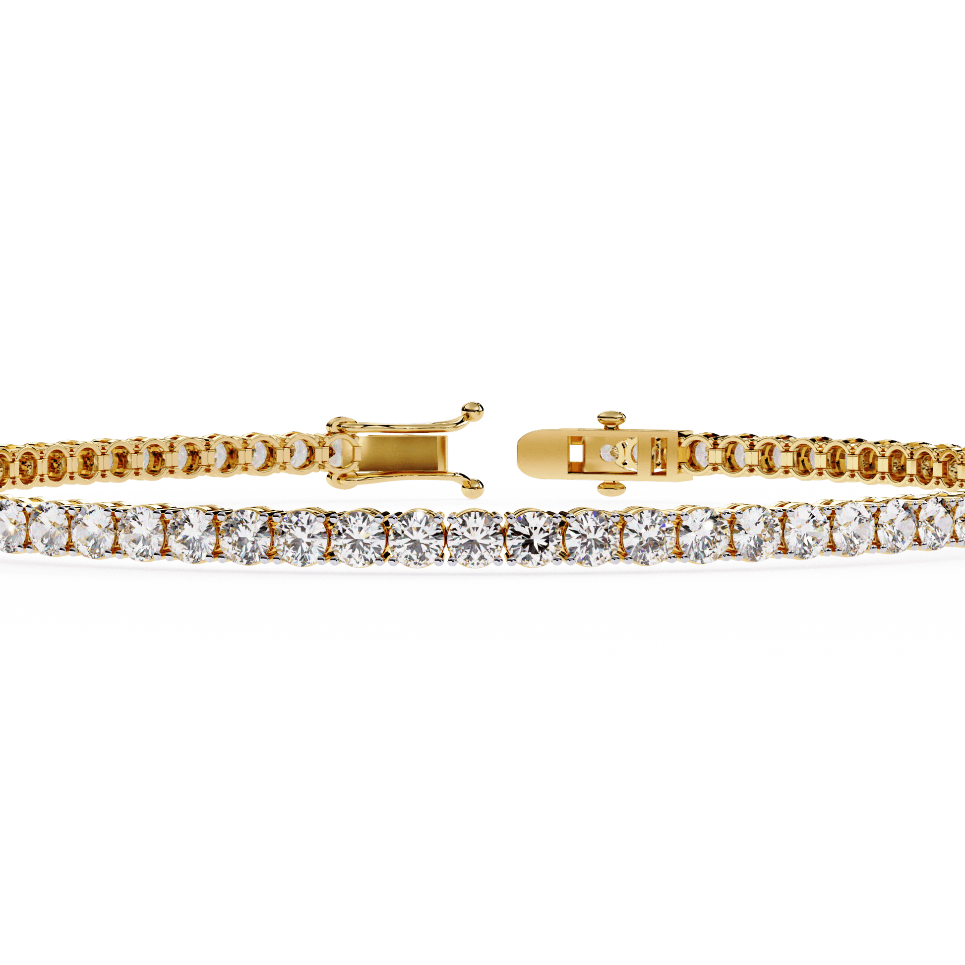 Carat House Dubai Tamara classic 2.5mm round diamond tennis bracelet with sparkling diamond design on silver chain