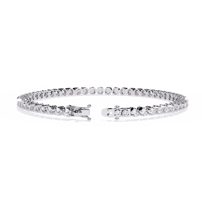 Anita – Sculpted Prong 2.5mm Diamond Tennis Bracelet