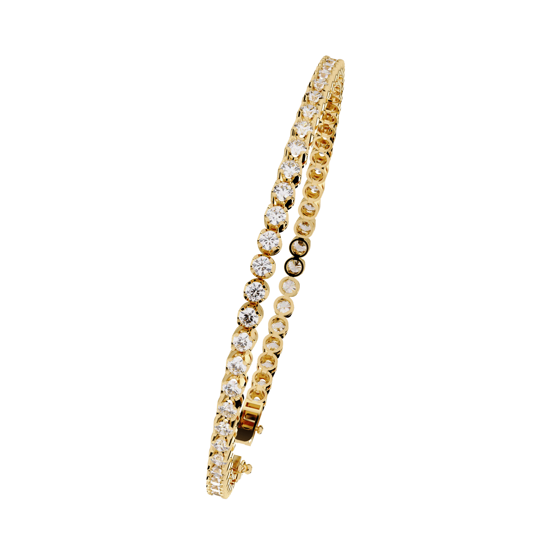 Carat House Dubai Anita Sculpted Prong 2.5mm Diamond Tennis Bracelet with sparkling diamonds and sleek design.