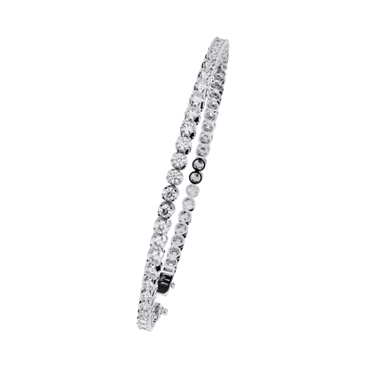 Anita – Sculpted Prong 2.5mm Diamond Tennis Bracelet
