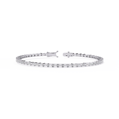 Ariane - East-West Emerald-Cut Diamond Tennis Bracelet