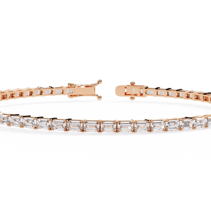 Ariane - East-West Emerald-Cut Diamond Tennis Bracelet