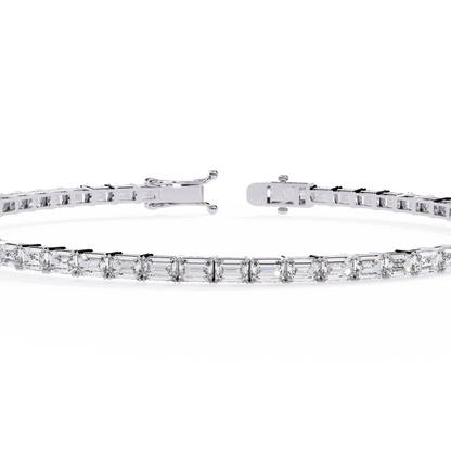 Ariane - East-West Emerald-Cut Diamond Tennis Bracelet
