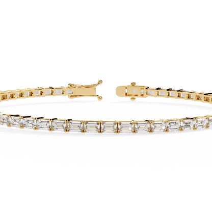 Ariane - East-West Emerald-Cut Diamond Tennis Bracelet